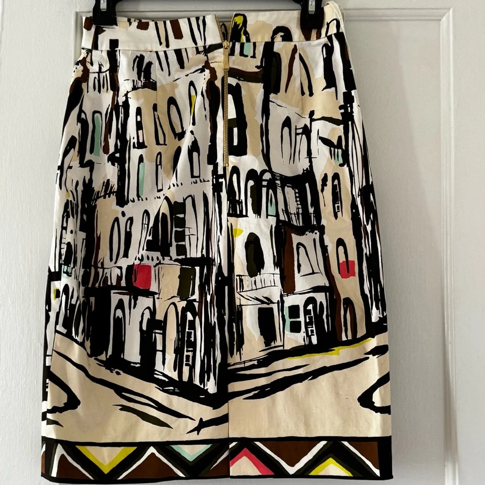 Kate Spade Havana Landscape Pencil Skirt